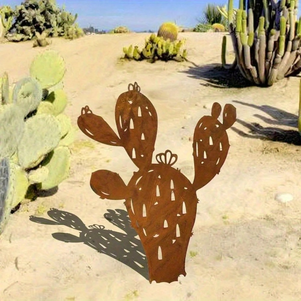 Model Kit Vintage - CIFBUY Arte de pared metálico, cactus