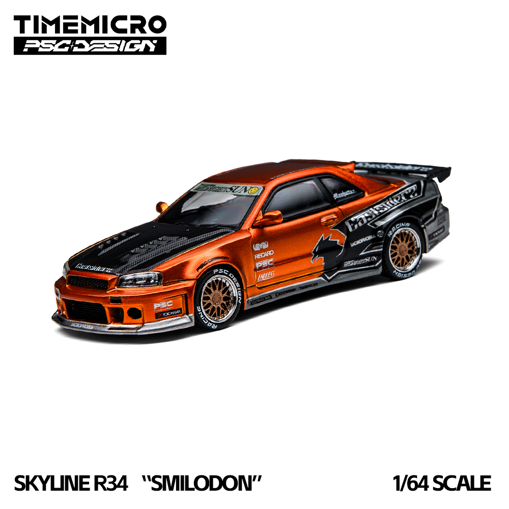 Model Kit R34 - TimeMicro1:64 Modelo de Coche de Metal