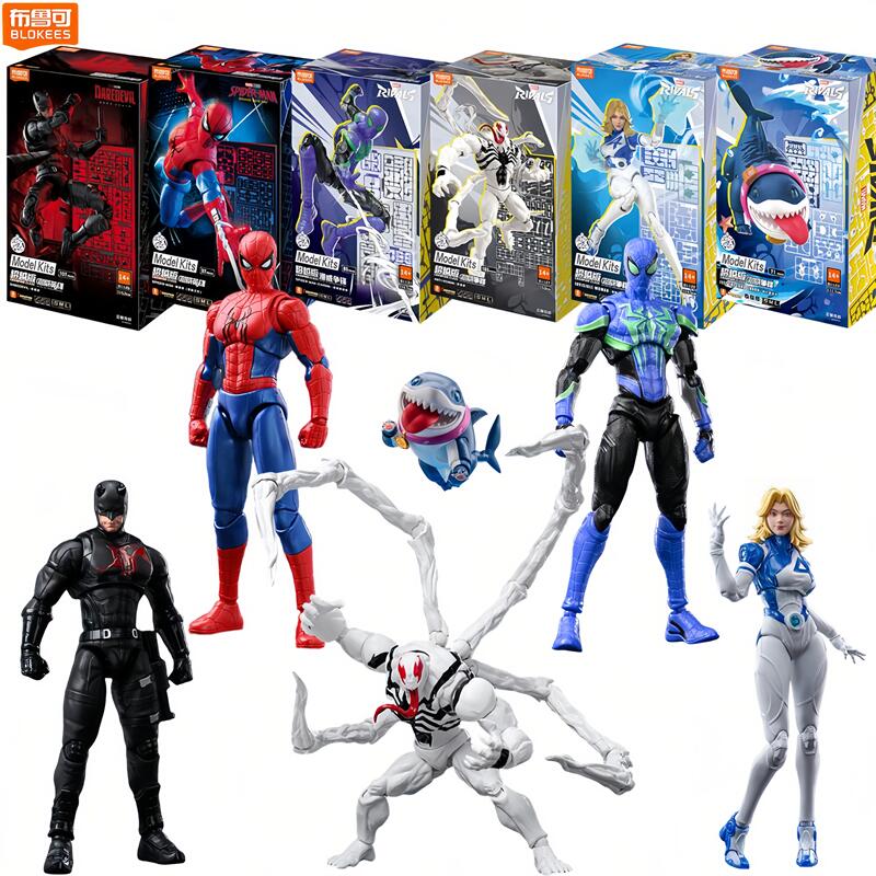 Model Kit Spiderman - Blokees Spider-Man Anti-Venom Daredevil Figura de