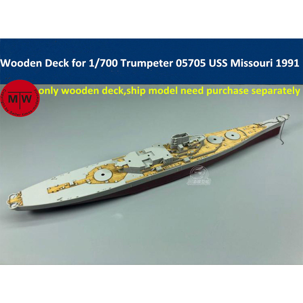 Model Kit Uss Missouri - Cubierta de madera a escala 1/700